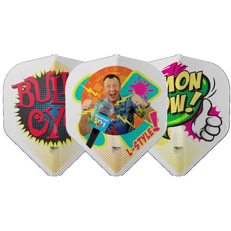 L-Style Wayne Mardle L1 EZ Type C White Darts Flights