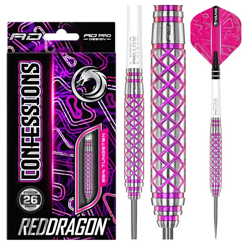 Red Dragon Confession 85% Tungsten Steel Tip Darts 26 GRAM