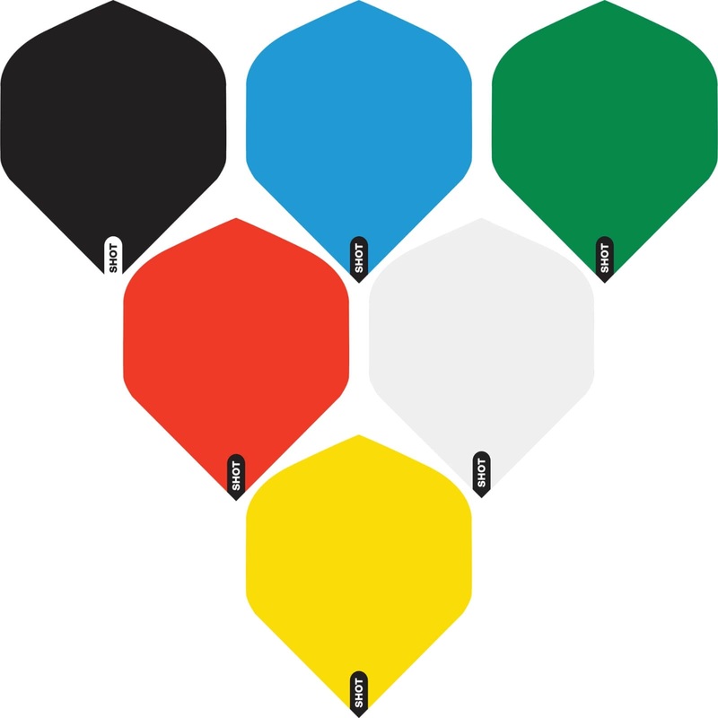 Shot – Coloured – Big Wing Dart Flights Black