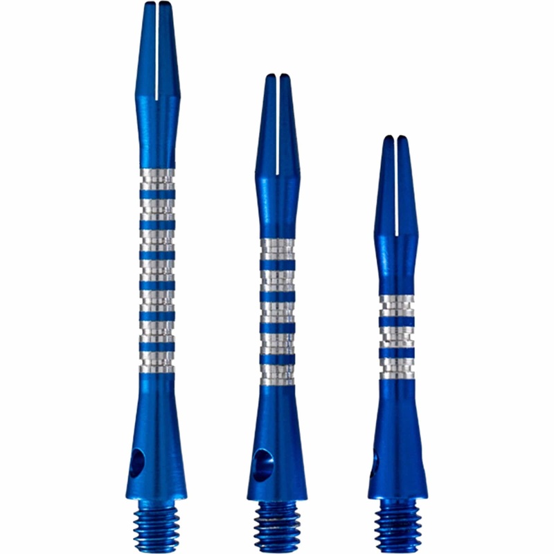 *Shot Pyramid Dart Shafts – Aluminium Anodised – Blue Short