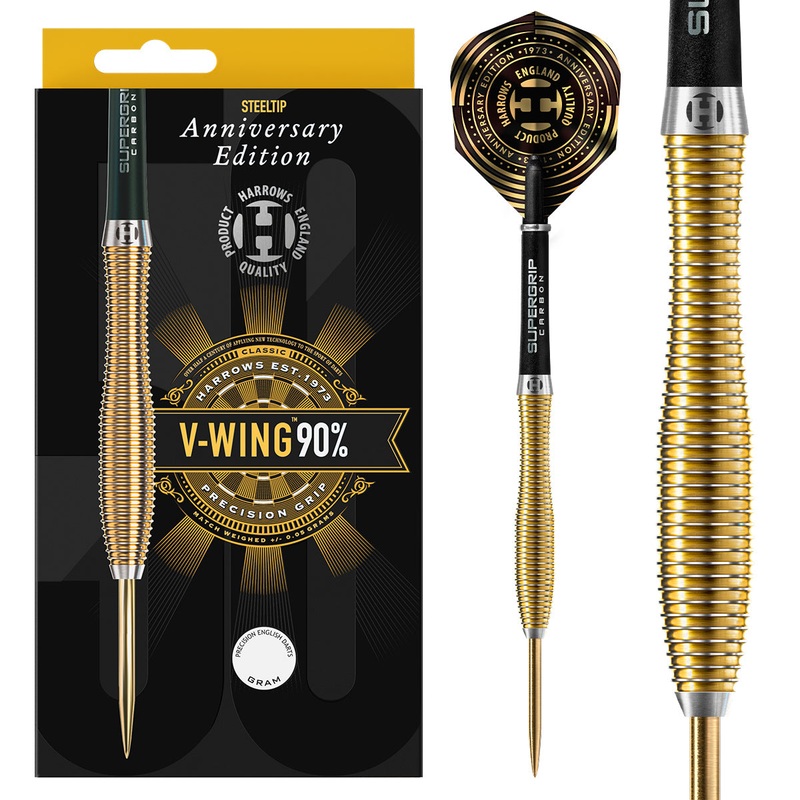 V-Wing 90% Tungsten Steel Tip Darts by Harrows 21 Gram
