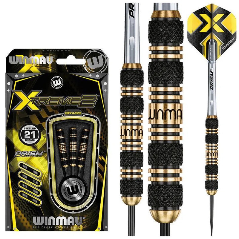 Winmau Xtreme2 Brass Steel Tip Darts 21 GRAM