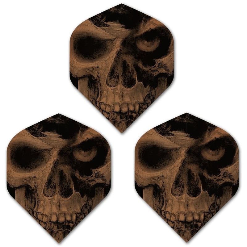 *Alchemy Dart Flights – No2 – Std – Copper – Pole Axed Skull