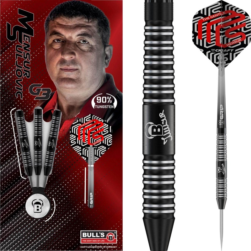 BULL’S – Mensur Suljovic G3 Darts – Steel Tip – 90% Tungsten – 21g 23g 25g 21 grams