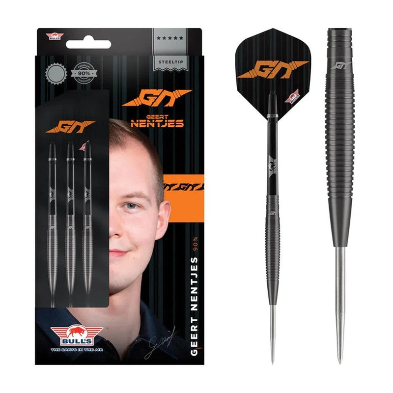 Bull’s NL Geert Nentjes Black 90% Tungsten Steel Tip Darts 23 GRAM
