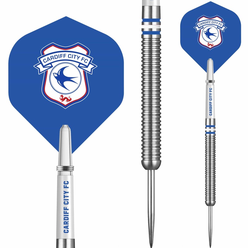 Cardiff City FC – Official Licensed – Steel Tip Darts – Tungsten – 24g 24g