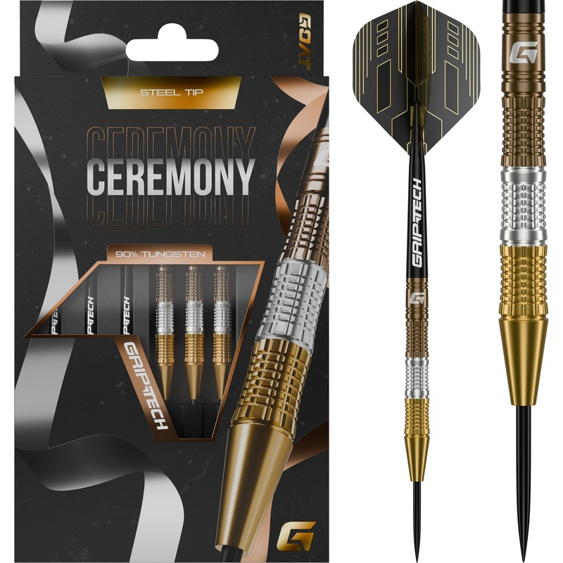 Goat Athlete Darts – Steel Tip – Brass – Yellow – 12g