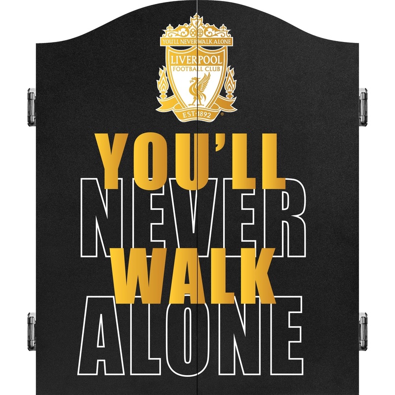 Liverpool FC Dartboard Cabinet – Official Licensed – LFC – C3 – Centre – Gold YNWA