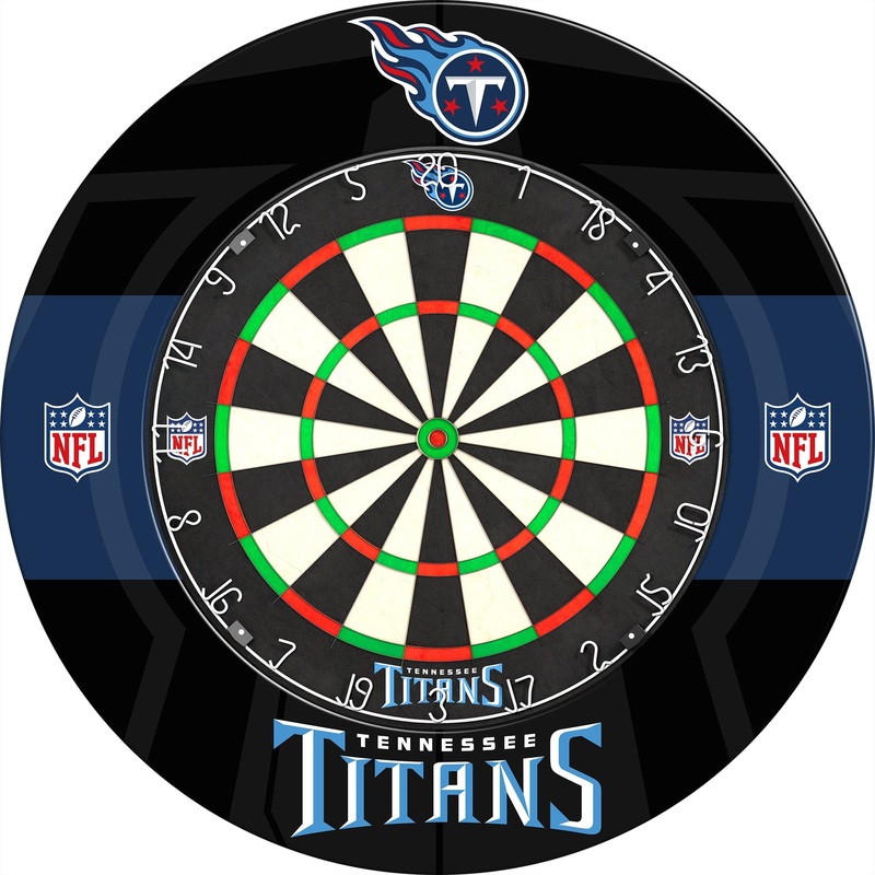 NFL – Printed Dartboard & Printed Surround – Official Licensed – Tennessee Titans