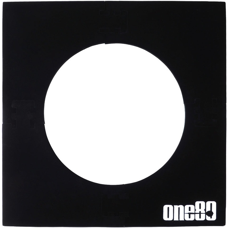 One80 4 Piece Square Dartboard Surround – Black