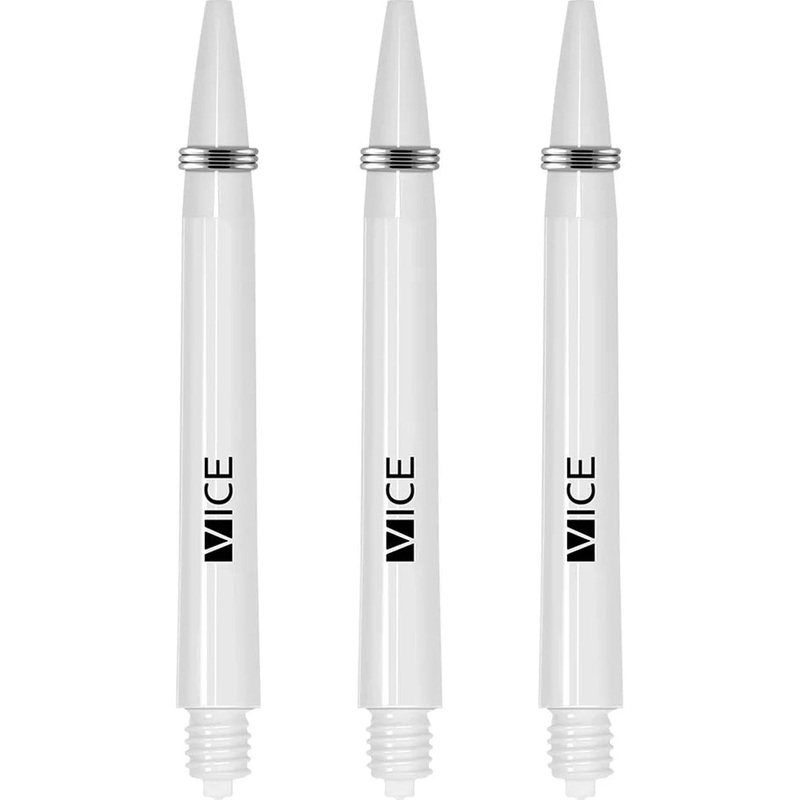 One80 Proplast Vice Dart Shafts – White – Medium Polycarbonate Medium (48mm in length excluding thread) White
