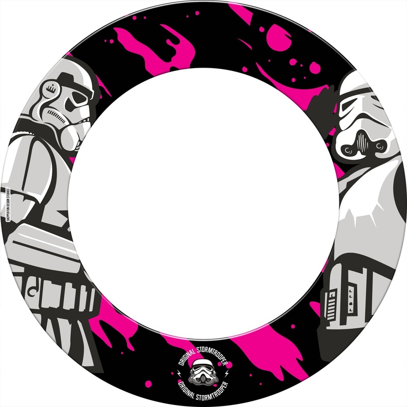 Original StormTrooper Dartboard Surround – S3 – Storm Trooper – Duo on Pink