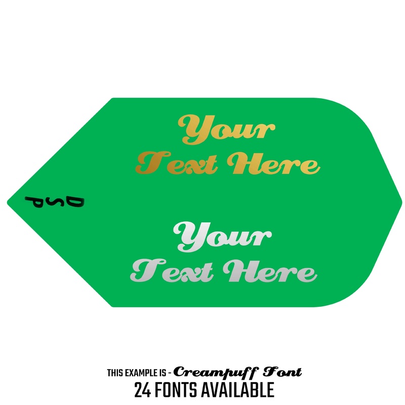 Personalised Flights – Hot Foil – 5 Sets – Poly Plain – Slim – Green Default Title