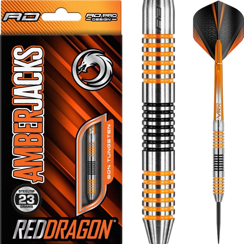 Red Dragon – Amberjack 4 Darts – Steel Tip – 90% Tungsten – 23g