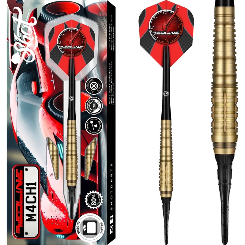*Shot Redline Darts – Soft Tip – 80% Tungsten – M4CH1 – 20g