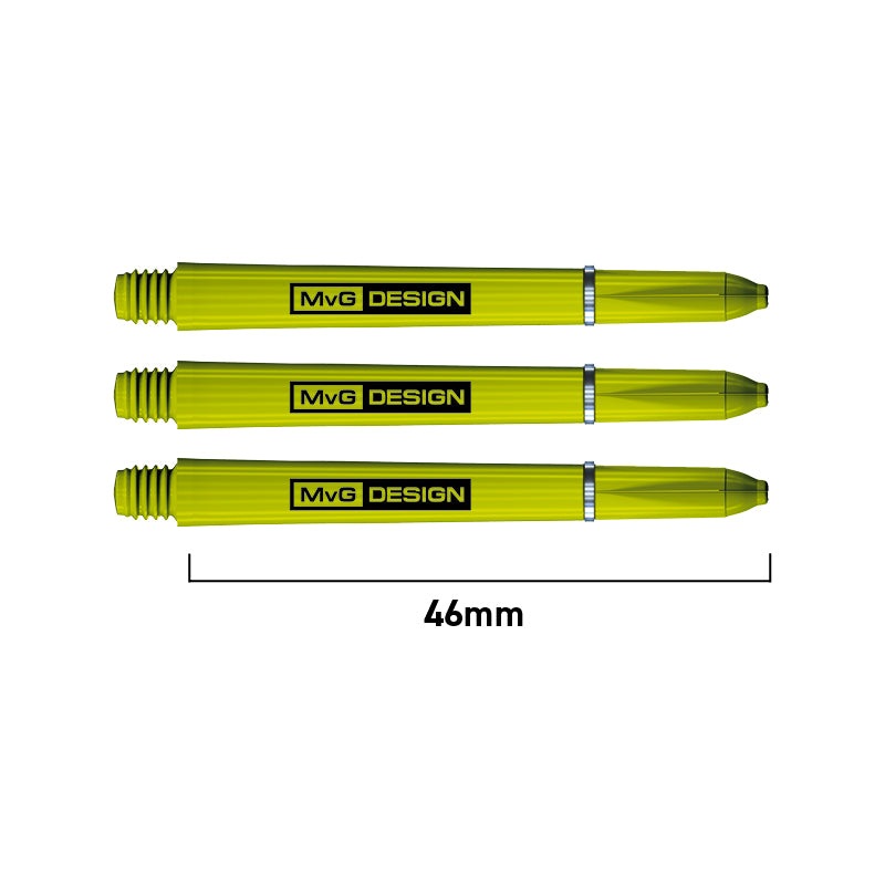 Winmau MvG Design Nylon Ring Grip Green Shafts Short Green