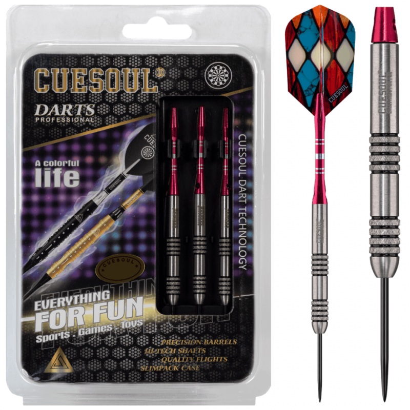 *Cuesoul – Steel Tip Tungsten Darts – Traditional – Knurled – 22g 22g