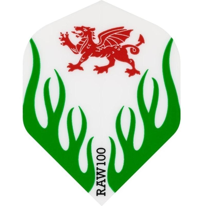 *Dart Flights – Raw 100 – 100 Micron – Std – Nations – Wales