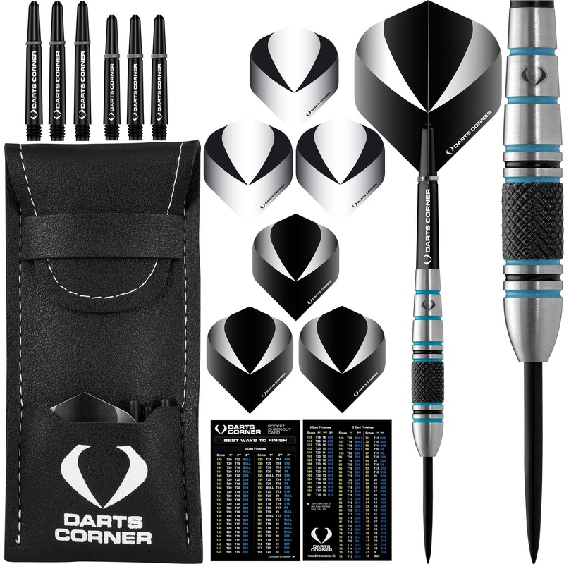 *Darts Corner Marine Darts – Steel Tip – M5 – Aqua Black 21g