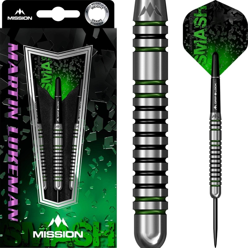 Mission – Martin Lukeman Darts – Steel Tip – 90% Tungsten – 23g 25g 23 grams