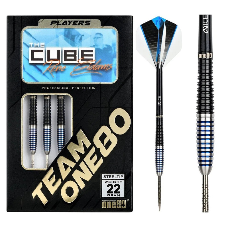 One80 Rene Eidams V3 90% Tungsten Steel Tip Darts 22 GRAM