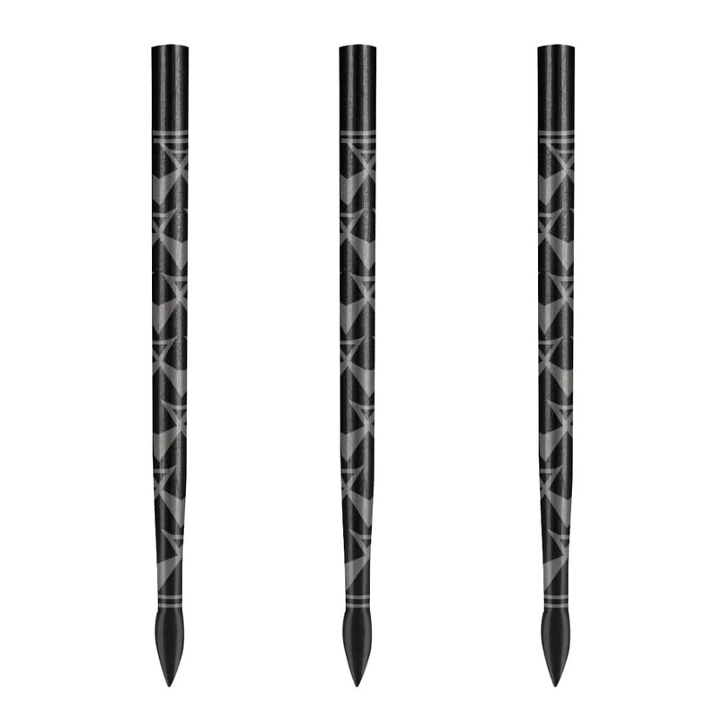 Shot Arrowhead Dart Points – Replacement Spare Points – 38mm – Black