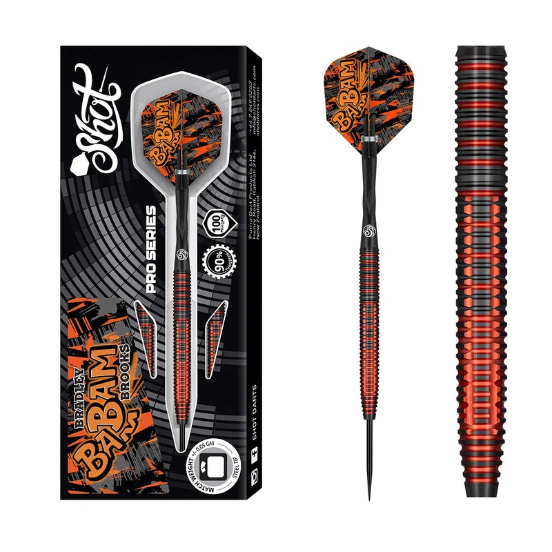 Shot Pro Series Bradley Brooks 90% Tungsten Steel Tip Darts 23 GRAM