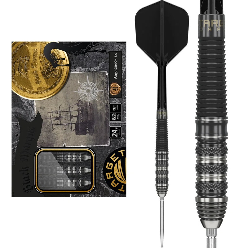 Target Japan Black Marque Armageddon SP 90% Tungsten Steel Tip Darts 22 GRAM