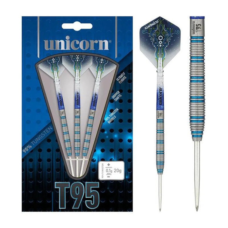 Unicorn T95 Core XL Blue Style 1 95% Tungsten Steel Tip Darts 20 GRAM