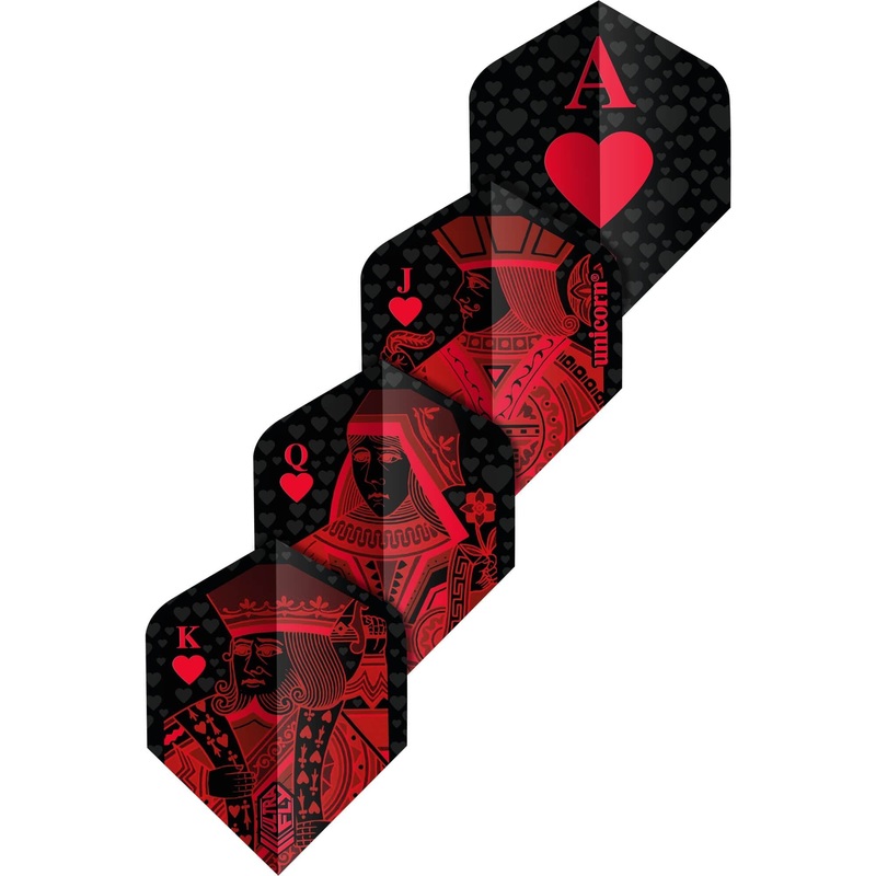 Unicorn Ultrafly Dart Flights – 100 – Plus Std – Royal Flush – Hearts