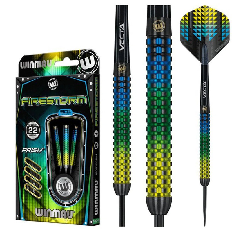 Winmau Firestorm 90% Tungsten Steel Tip Darts 21 GRAM