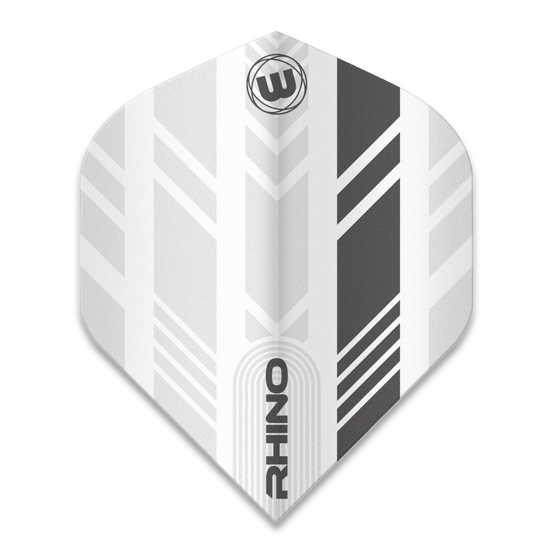 Winmau Rhino Extra Thick Standard Dart Flights 100 Micron 6905-199 White / Grey