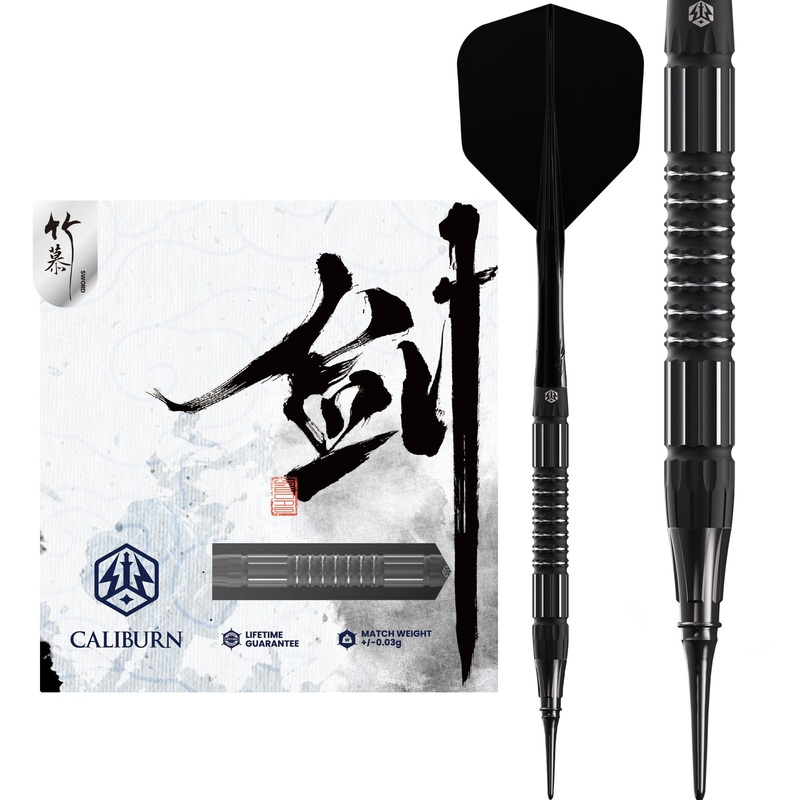 Caliburn Sword Darts – Soft Tip – 95% Tungsten – S2 – 18g