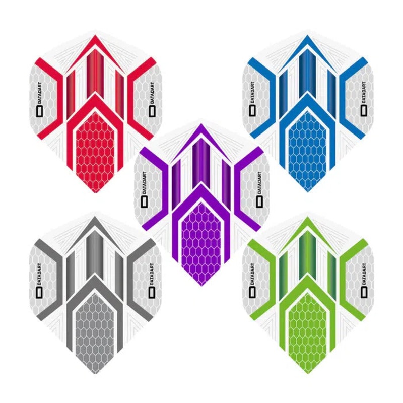 DataDart Hex White Standard No2 Flights Blue