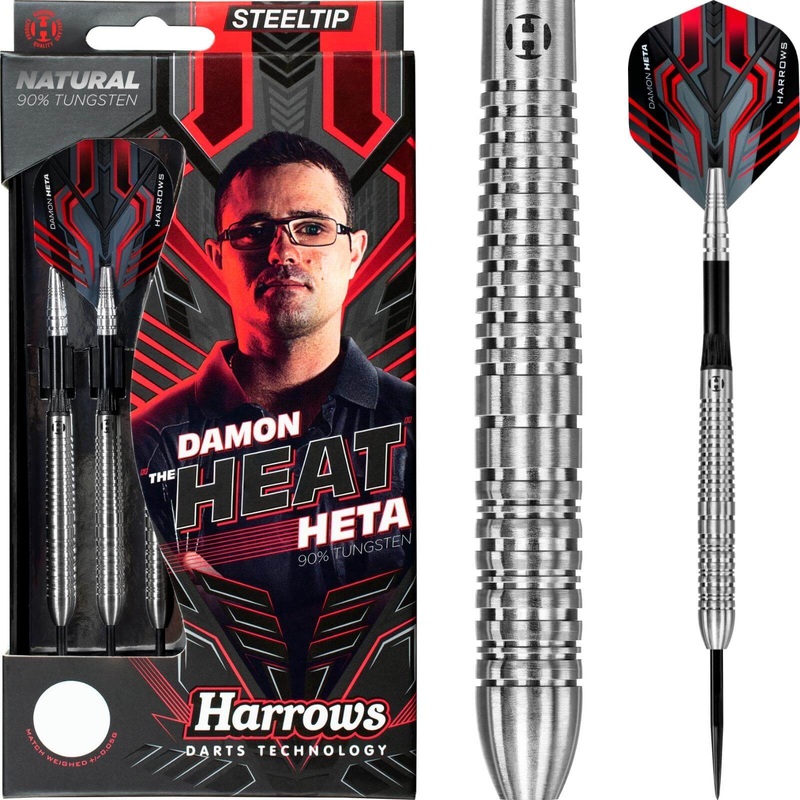 Harrows – Damon Heta Natural Darts – Steel Tip – 90% Tungsten – 21g 23g 25g 21 grams
