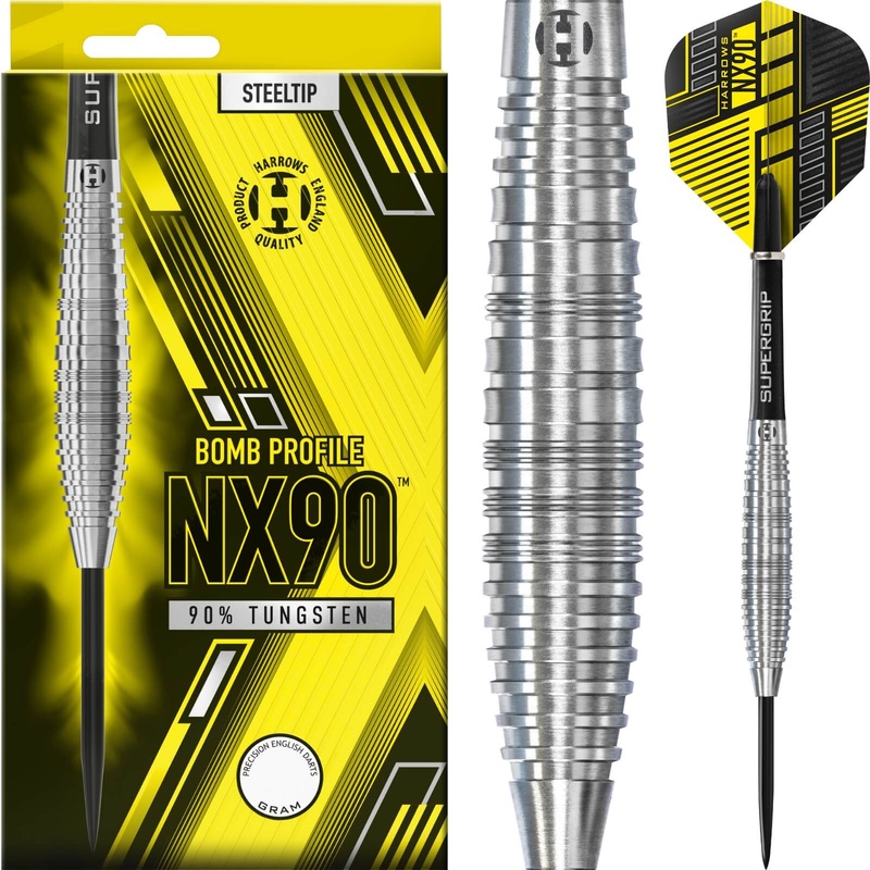 Harrows – NX90 Bomb Darts – Steel Tip – 90% Tungsten – 21g 23g 25g 21 grams