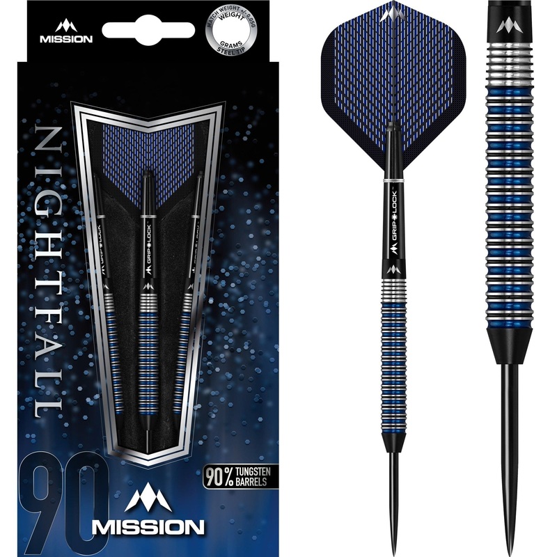 Mission Nightfall Darts – Steel Tip – M2 – Straight Ring 22g