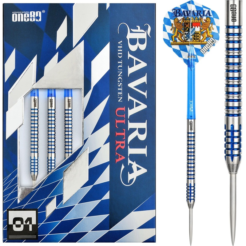 One80 Bavaria Ultra Long Darts – Steel Tip – S01 – Blue 21g
