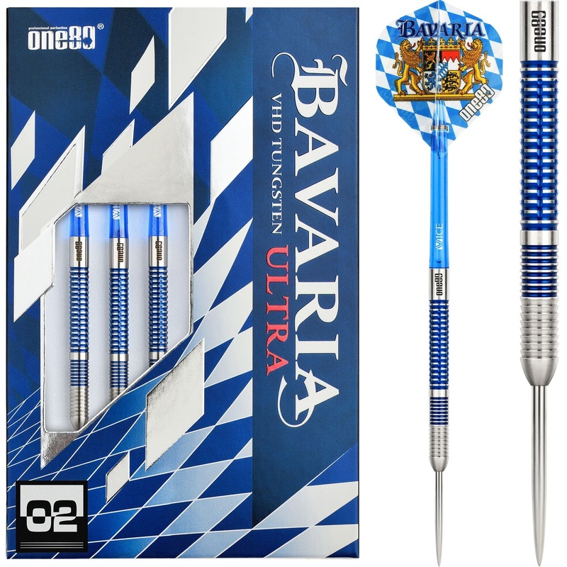 One80 Bavaria Ultra Long Darts – Steel Tip – S02 – Blue 21g