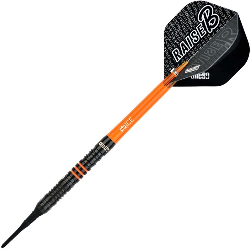 One80 Raise B Soft Tip Darts – 17.5gm Orange