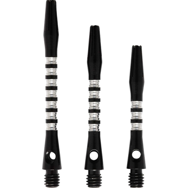 *Shot Pyramid Dart Shafts – Aluminium Anodised – Black Short
