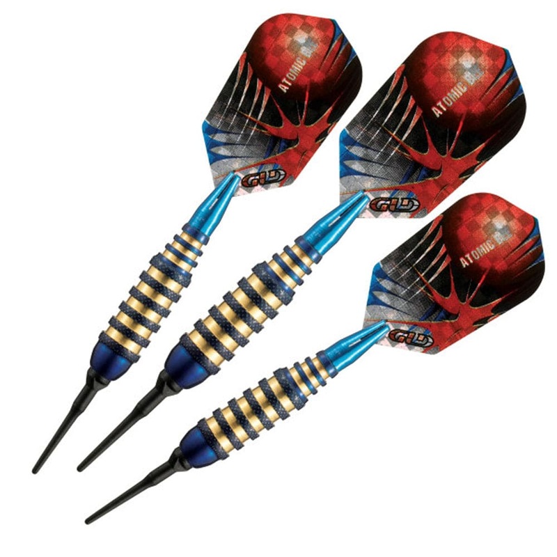 Viper Atomic Bee Darts – Soft Tip – Coated Alloy – Coloured Rings – Blue 16g