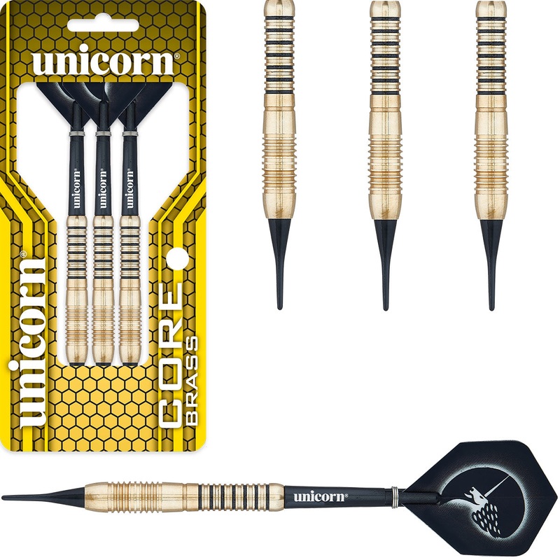 Core Brass Darts Style 2 Soft Tip Darts by Unicorn 16 Gram