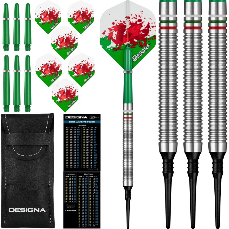 *Designa Patriot-X Darts – Soft Tip – Wales 20g