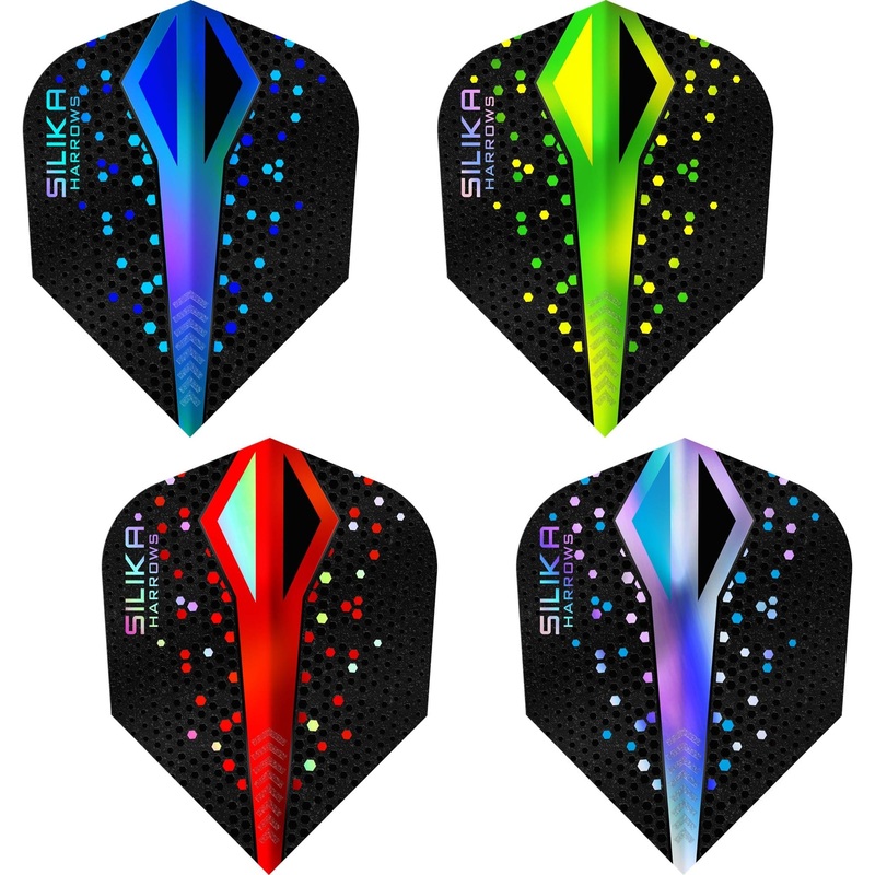*Harrows Silika Dart Flights – Tough Crystaline Coated – Std – No6 – Colourshift Blue