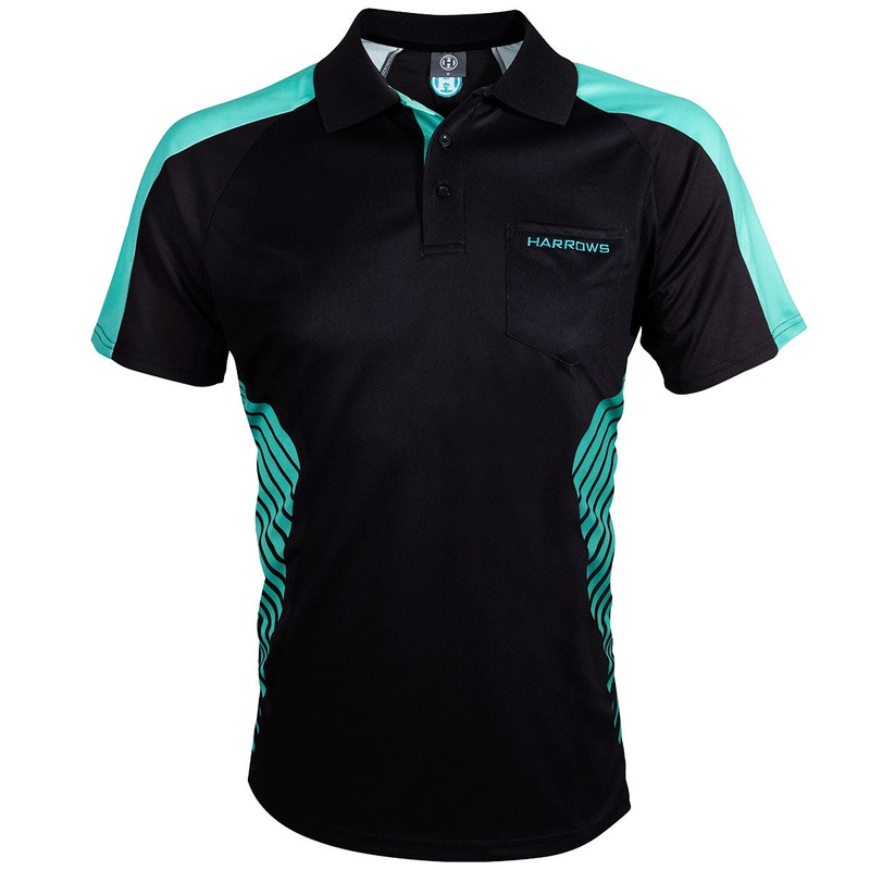 Harrows Vivid Jade and Black Dart Shirt / Shirts Small