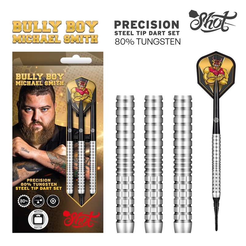 Michael Smith Bully Boy Precision 80% Tungsten Soft Tip Darts by Shot 18 Gram