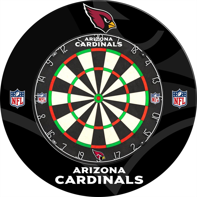 NFL – Printed Dartboard & Printed Surround – Official Licensed – Arizona Cardinals