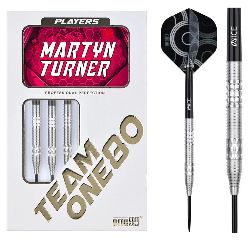 One80 Martyn Turner 90% Tungsten Steel Tip Darts 22 GRAM