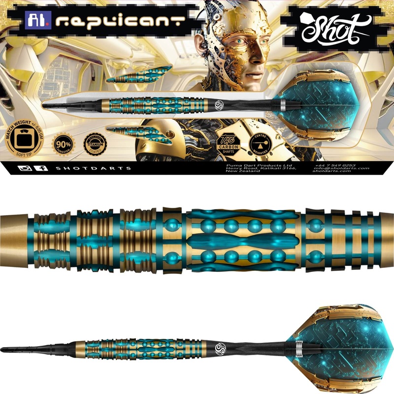 Shot – AI Replicant Darts – Soft Tip – 90% Tungsten – 20g